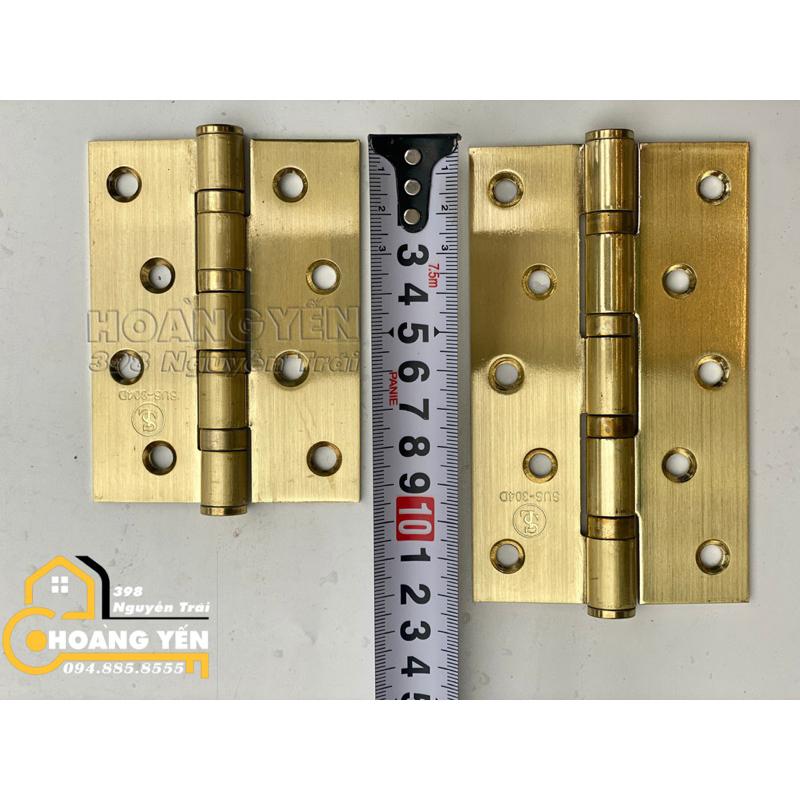 Bản lề lá 10cm & 13cm màu vàng, Bản lề mạ đồng, Bản lề cửa
