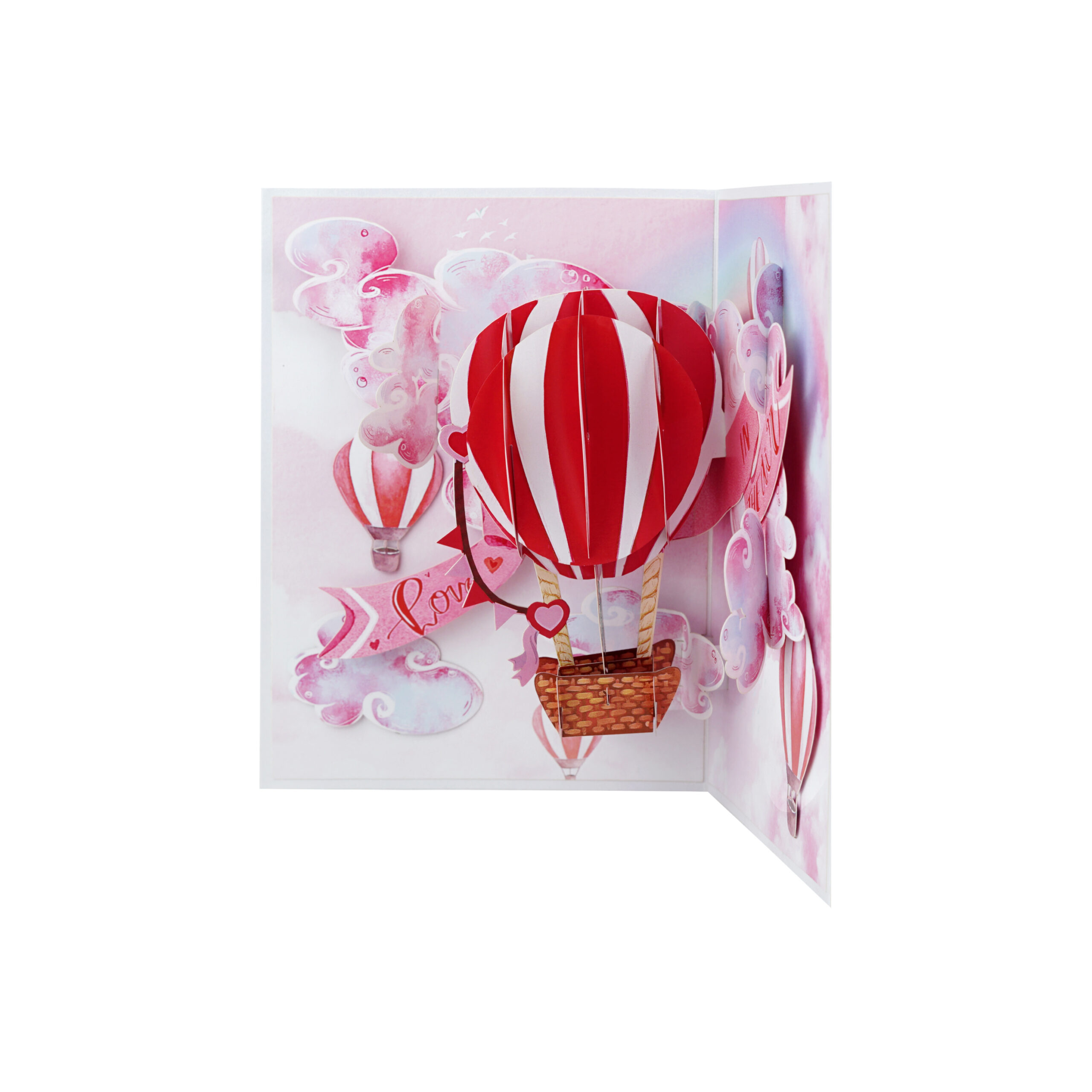 L23-  Thiệp 3D Khinh Khí Cầu Tình Yêu – Love in The Air – Pop Up Card Viethands Giftshop
