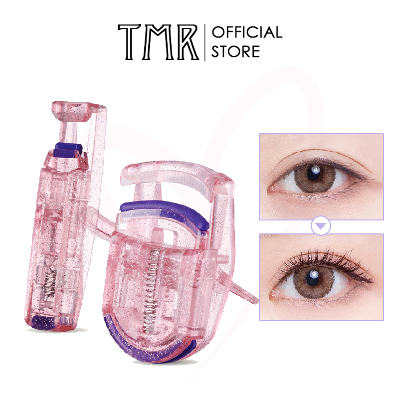 TMR - Kẹp uốn mi bấm lông mi 2 size bảng rộng và hẹp, màu hồng xinh xắn (Glitter Pink)