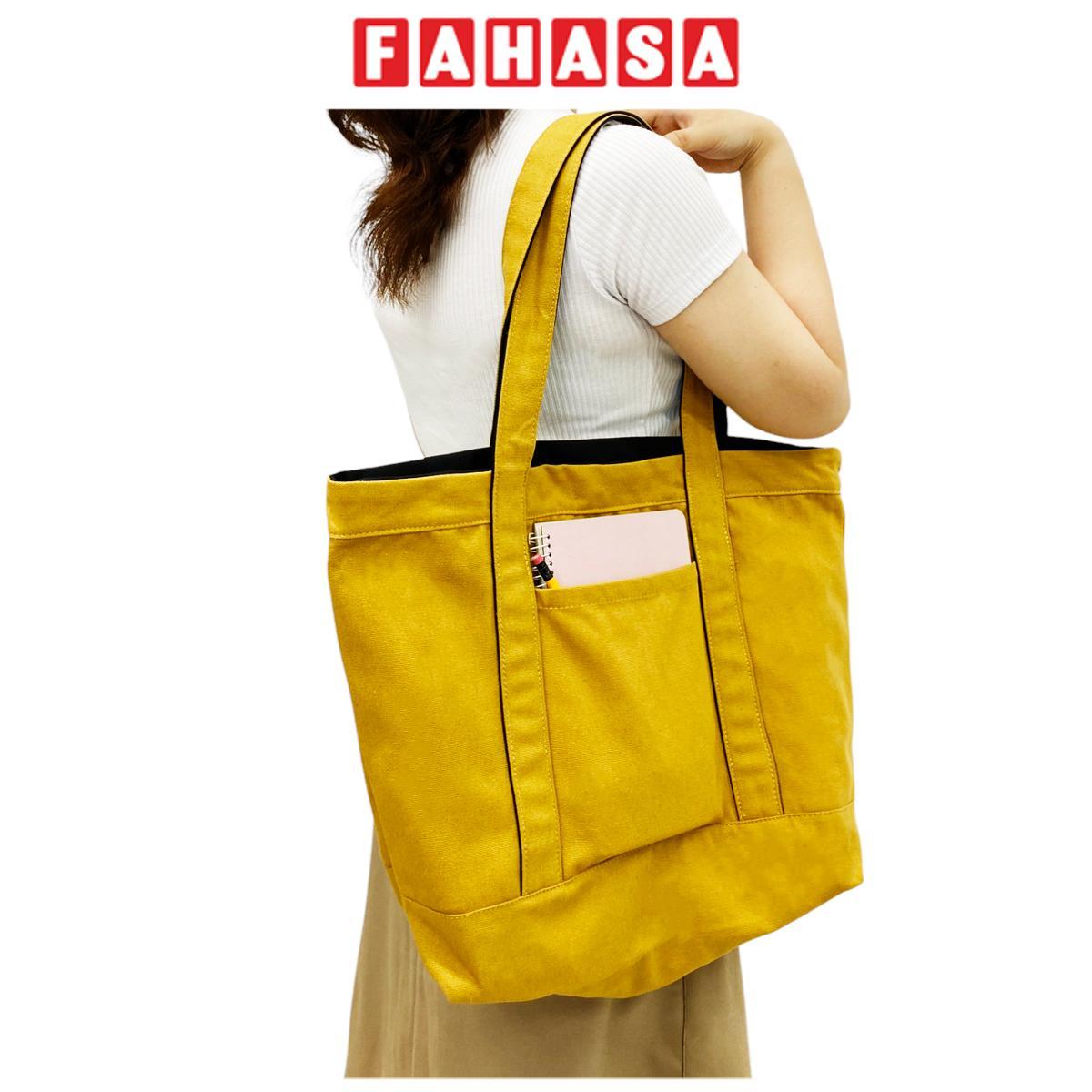 Túi Vải Tote 2 In 1 Phối 2 Màu - Saigon ZeroWaste - Màu Vàng + Đen