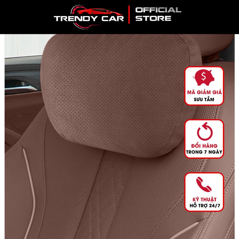 Gối tựa đầu ô tô nhiều lỗ thoáng khí và tựa lưng chất liệu da lộn mercedes maybach S-Class 2024 - Kem, Kem