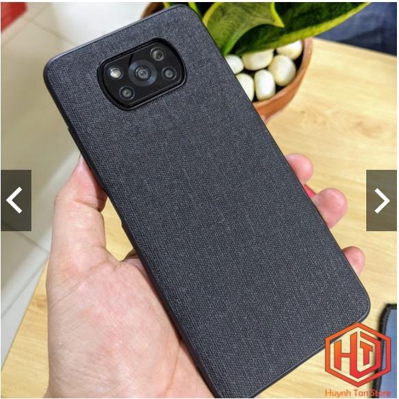 Ốp lưng redmi poco x3 x3 pro x3 nfc chống vân tay nhựa cứng viền đen giả vải JEAN 1 màu phụ kiện huỳnh tân store