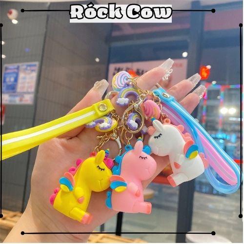 Móc khóa kỳ lân unicorn cao cấp đẹp cute hình thú dễ thương phụ kiện túi xách MK1 - Rockcow