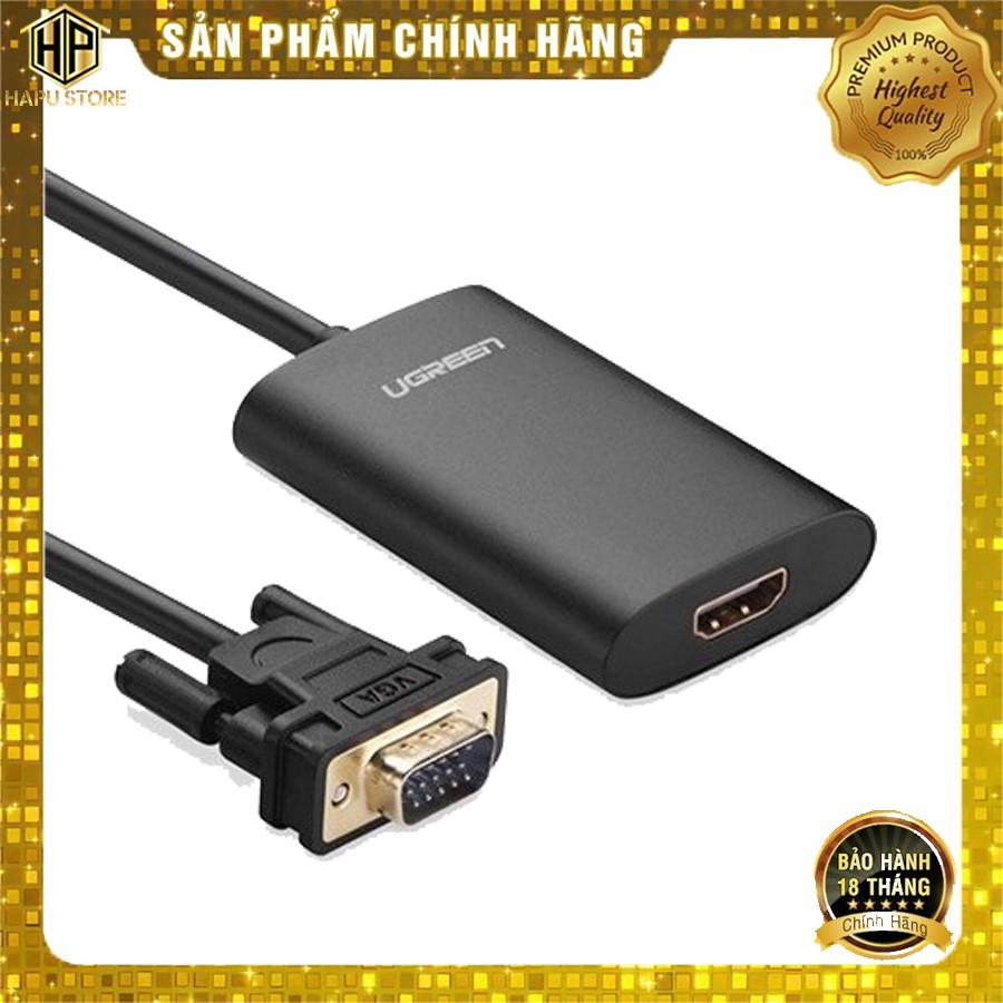 Cáp chuyển VGA to HDMI tích hợp Audio Ugreen 40264 chính hãng - Hàng Chính Hãng