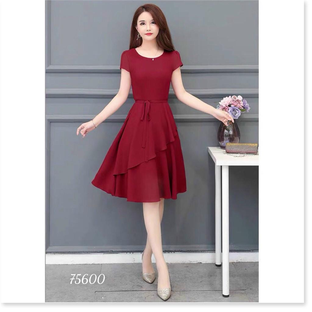 ĐẦM XÒE VOAN CHIFON NỮ CỰC SANG TRỌNG DÀNH CHO CÁC QUÝ CÔ THỜI TRANG MỚI KINGSHOP79