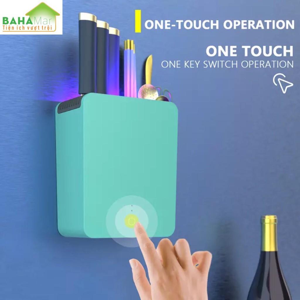 HỘP TREO THÔNG MINH KHỬ TRÙNG DIỆT KHUẨN CHO DAO, KÉO, ĐỒ BẾP "BAHAMAR" loại bỏ vi khuẩn bằng tia UV làm sạch sẽ khô ráo