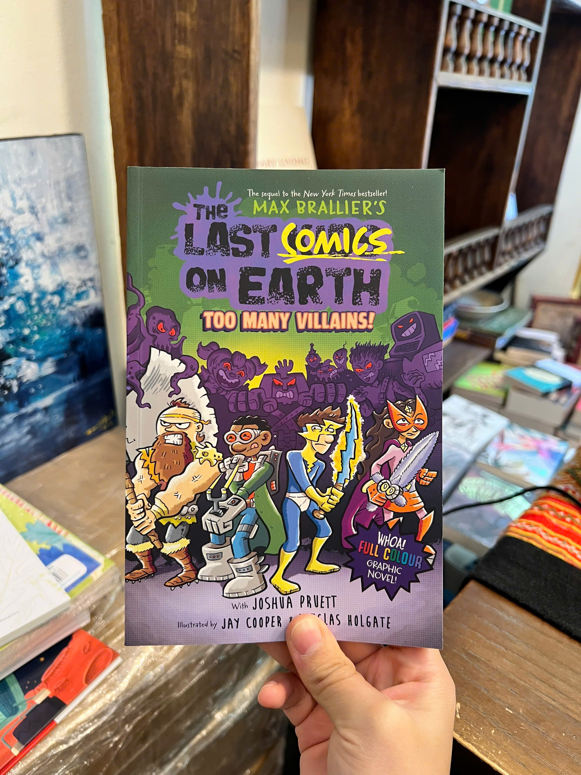 Sách - The Last Comics On Earth: Too Many Villains! | Graphic Novels/ Comics/ Truyện tranh Tiếng Anh