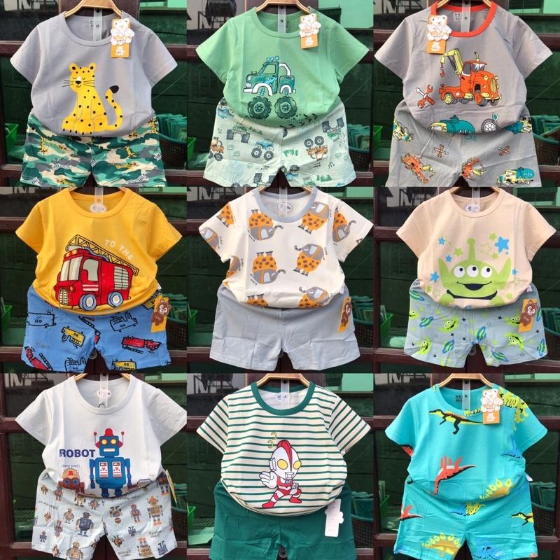 Bộ cộc tay xuất Hàn cho bé trai từ 15-23kg