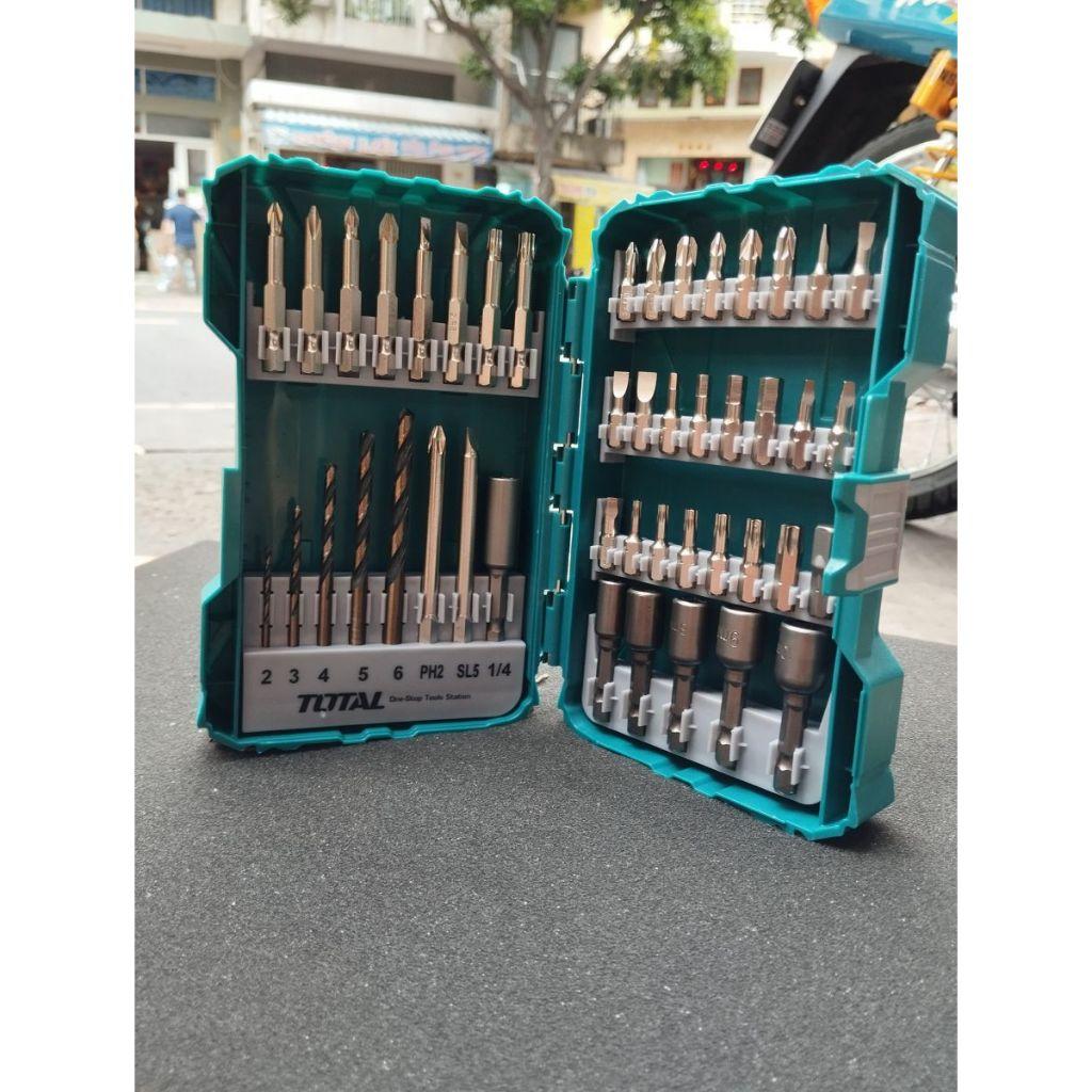 BỘ 45 MŨI SIẾT VÍT XOẮN TOTAL TACSDL24501 - HÀNG CHÍNH HÃNG