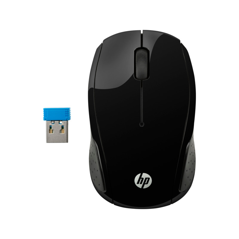 Chuột USB HP 200 Black Wireless Mouse A/P_X6W31AA - Hàng Chính Hãng