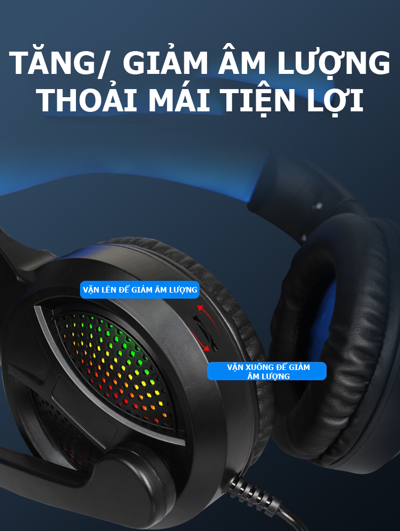 Tai nghe gaming A69 Đèn LED RGB có MIC dành cho game thủ