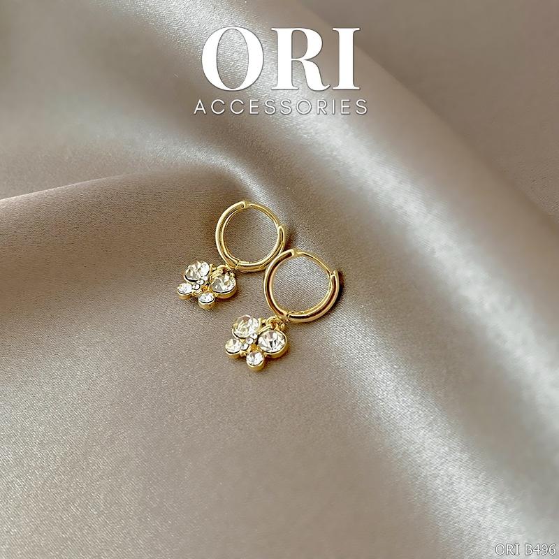 Bông tai nữ hình cánh bướm Amity đính đá xinh xắn ORI ACCESSORIES B496