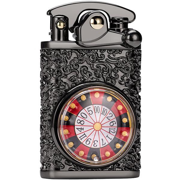 Vỏ Hộp quẹt xăng đá Zorron Z592-613 cối xoay hoa văn