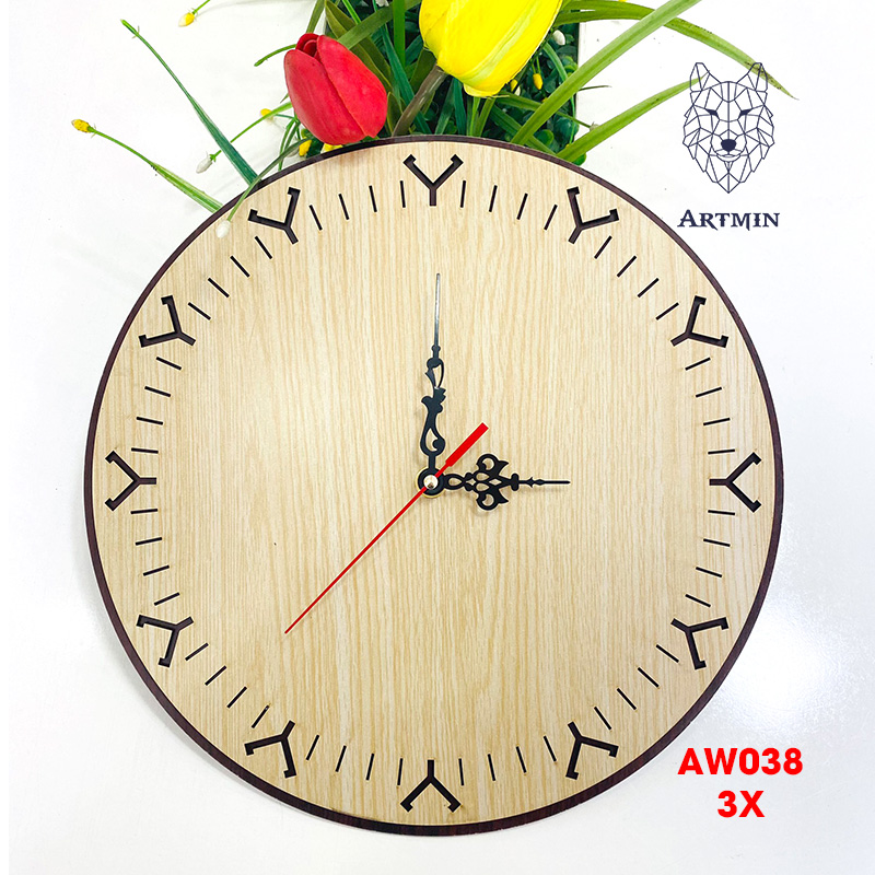 AW038 - Đồng Hồ Gỗ Decor – Đồng Hồ Treo Tường Trang Trí Nhà Xinh