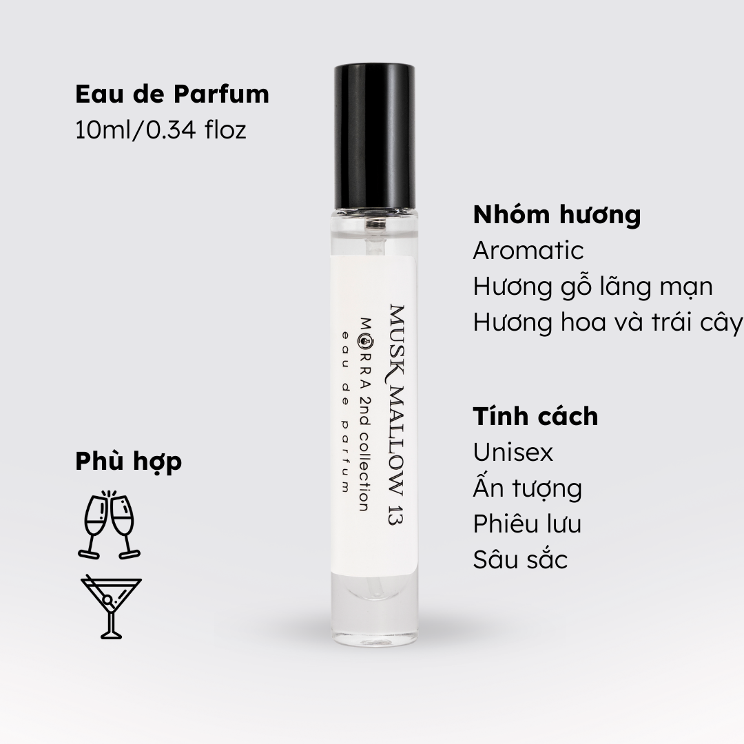 Nước hoa nữ Morra No.01 (Musk Mallow) nguyên liệu nhập Pháp, hương thơm ấn tượng, phiêu lưu, sâu sắc lưu hương lâu - dạng xịt