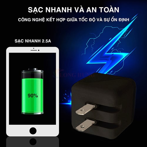 Cốc sạc Bagi 2.5A 2USB CE-M25 - Hàng chính hãng