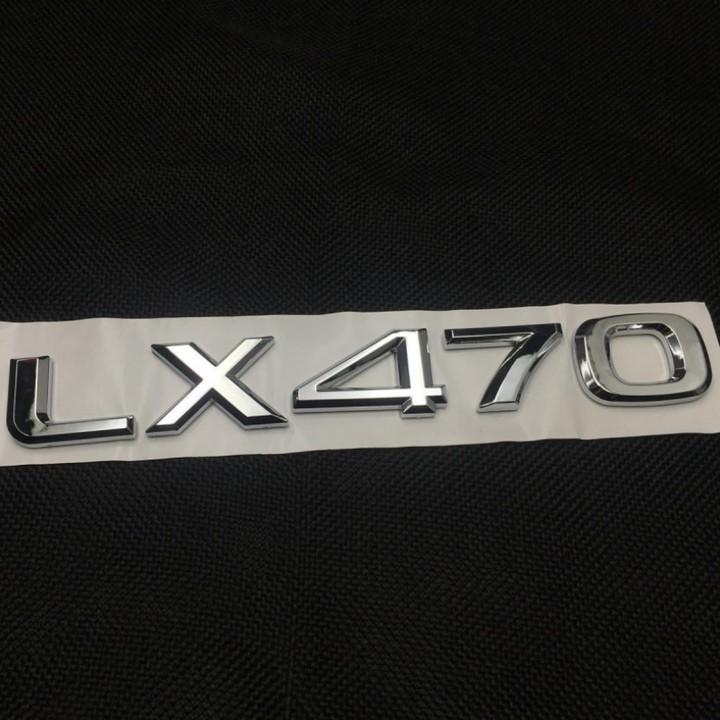 Decal tem chữ LX470 dán đuôi xe ô tô - Kích thước: 19 x 2.4cm - Hàng Cao Cấp