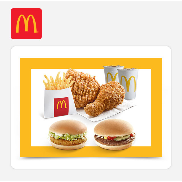 McDonald's - Combo 129k – Chicken Burger+ Hamburger (E-code - Combo 129k (1Ham + 1 Chicken))