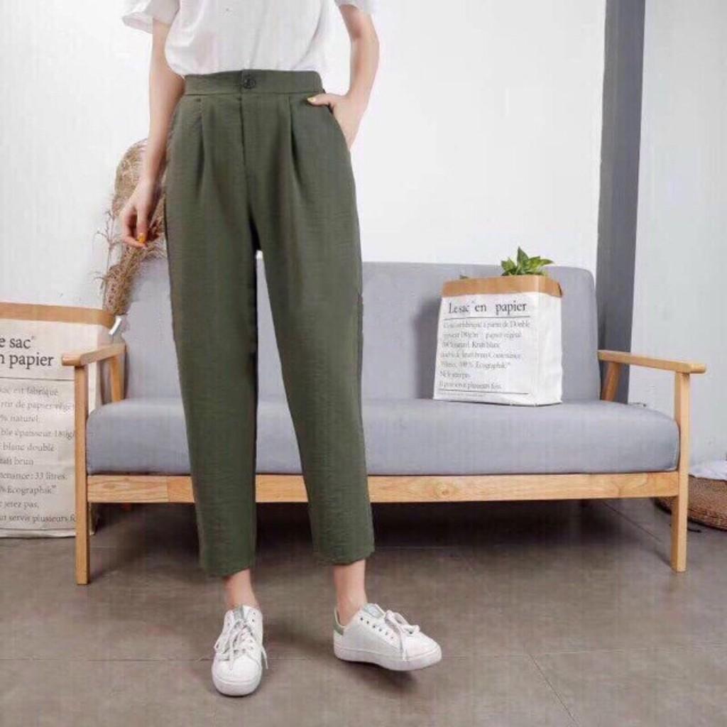 Quần Baggy Đũi Lưng Cao Phong Cách Hàn Quốc Sang Chảnh, Cực Xinh, Nổi Bật SIÊU HOT