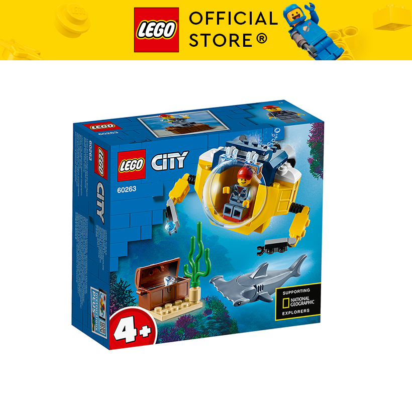 Đồ Chơi Lắp Ráp Tàu Ngầm Mini Truy Tìm Kho Báu LEGO CITY 60263 (41 Chi Tiết)