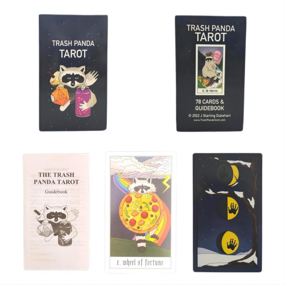 Bộ bài Trash Panda Tarot 78 lá 7x12 cm tặng đá thanh tẩy