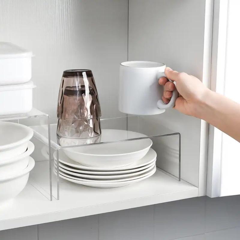 Kệ mica, Acrylic chữ U, Giá Đựng Đồ Tủ Bếp, Giá Đựng Mỹ Phẩm, Trang Điểm, Dày 5mm - Trong suốt