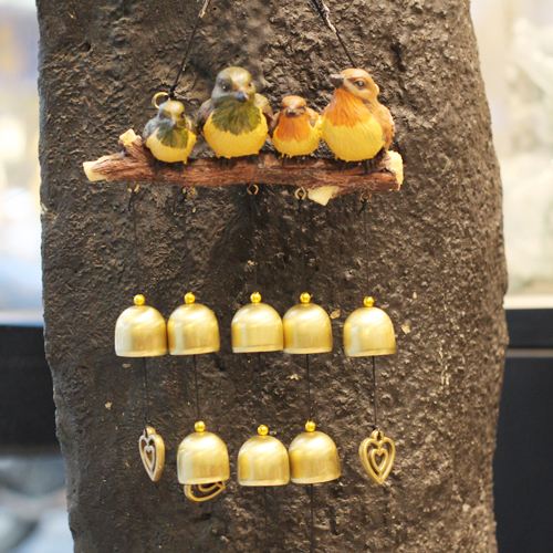 Chuông Gió Gia Đình Chim Chum Đồng CG1225