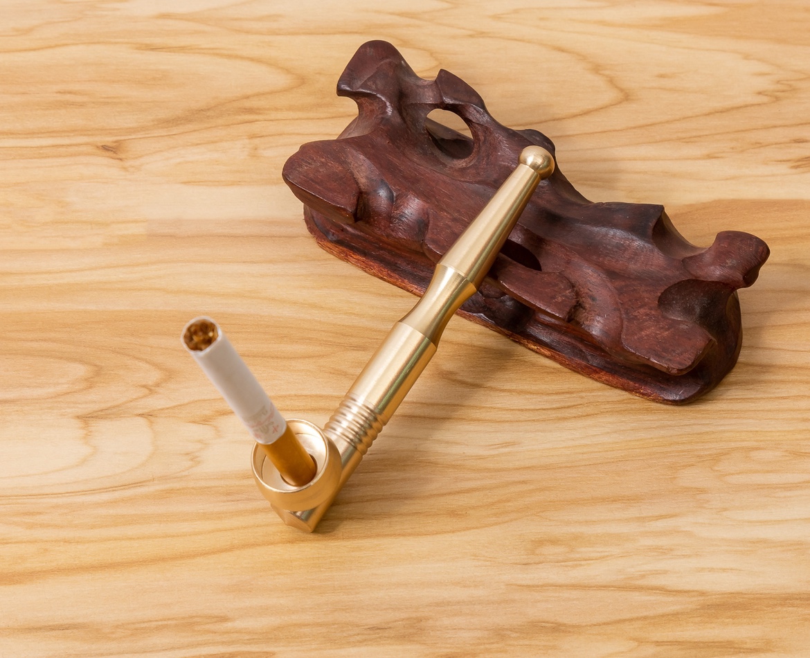 Tẩu lọc thuốc l,á bằng đồng cao cấp, Dùng cho được cả Sợi và điếu : Lớn + Vừa + Nhỏ, có thể tháo rời và vệ sinh !