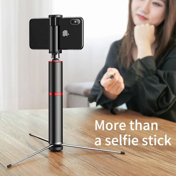 Gậy chụp hình selfie kiêm tripod đa năng 2 in 1 kèm remote bluetooth Baseus D1S hỗ trợ Live Strean nhiều mức thay đổi độ dài  - Hàng nhập khẩu