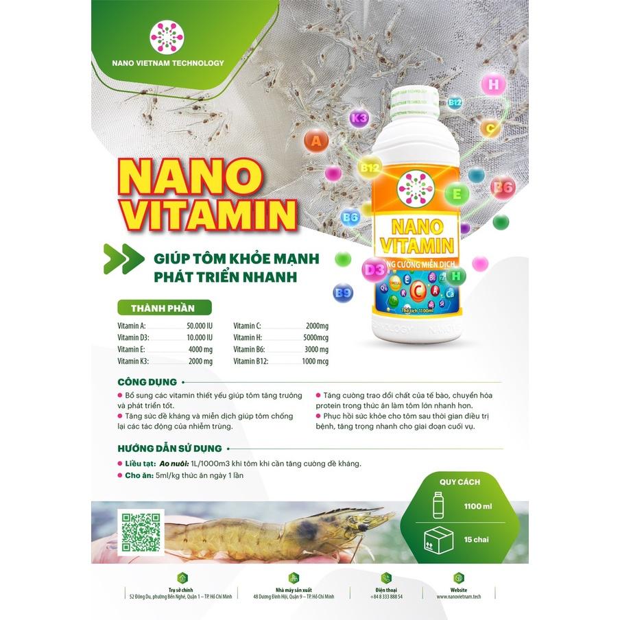 Nano Vitamin Vietnam Tech giúp tôm khoẻ mạnh phát triển nhanh 1100ml