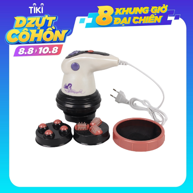 Máy massage cầm tay full body chính hãng THAFA-BD01 kèm 4 đầu massage cực thoải mái