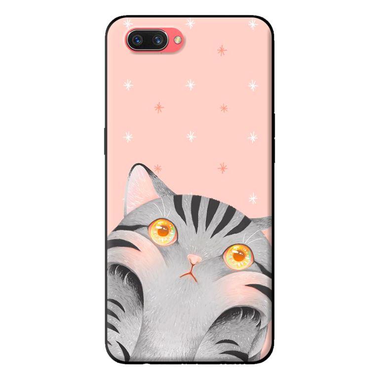 Ốp in cho OPPO A5 Mèo Hồng - Hàng chính hãng