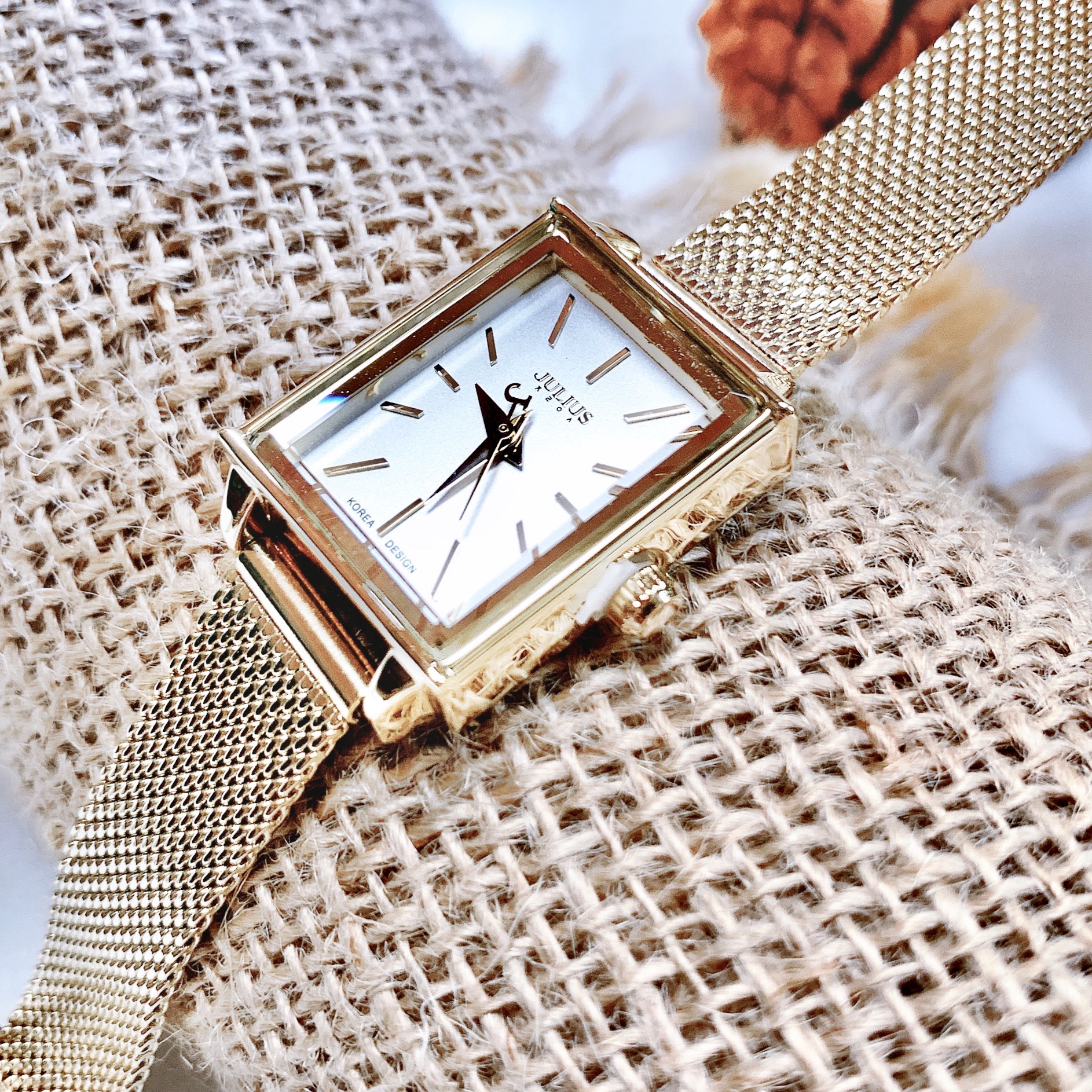 Đồng Hồ Nữ Julius JA-787 Hàn Quốc Dây Thép