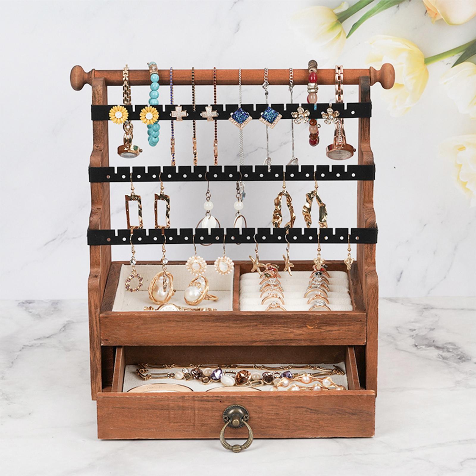 Velvet Jewelry Earrings  Showcase Display Organizer Tray (A) Holder Case