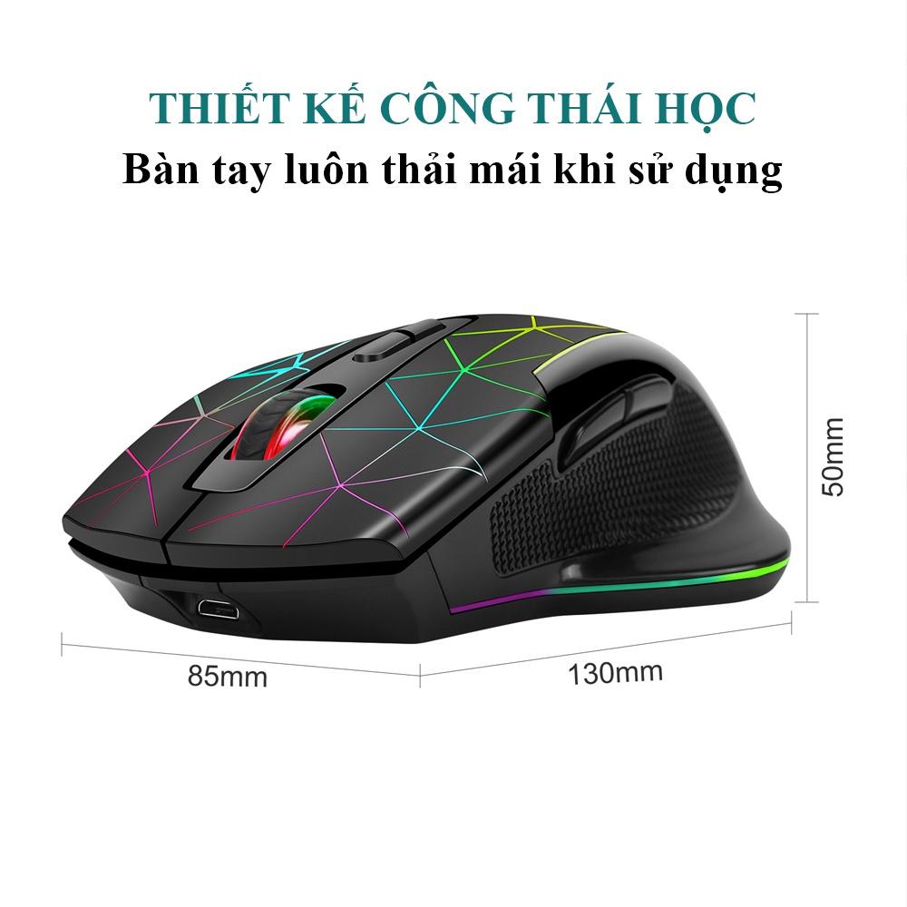 Chuột không dây gaming M30 3200DPI LED 7 màu pin tự sạc kết nối ổn định dùng được cho máy tính, Laptop, Tivi