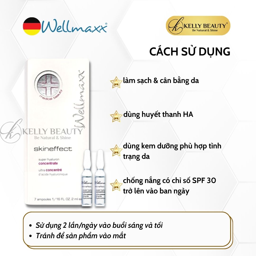 Huyết Thanh Siêu Cấp Ẩm WELLMAXX Super Hyaluron Concentrate - Cấp Ẩm Gấp 4 Lần; Giữ Ẩm Suốt 72 Giờ - Kelly Beauty