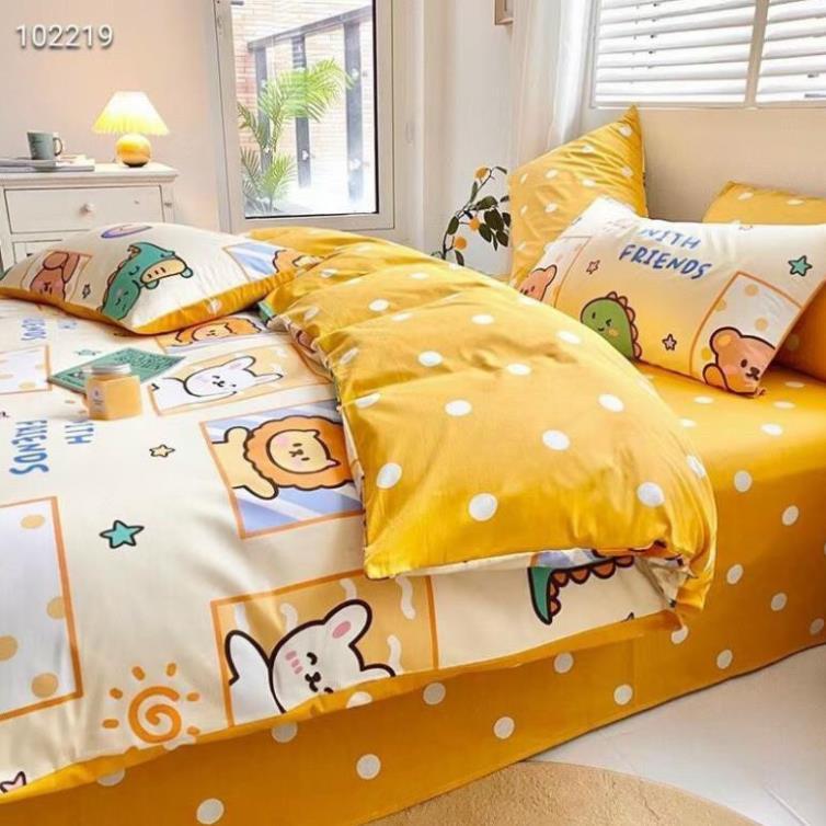 Bộ chăn ga gối Cotton Living 100% đủ size giường nệm 1m2 đến 2m*2m2