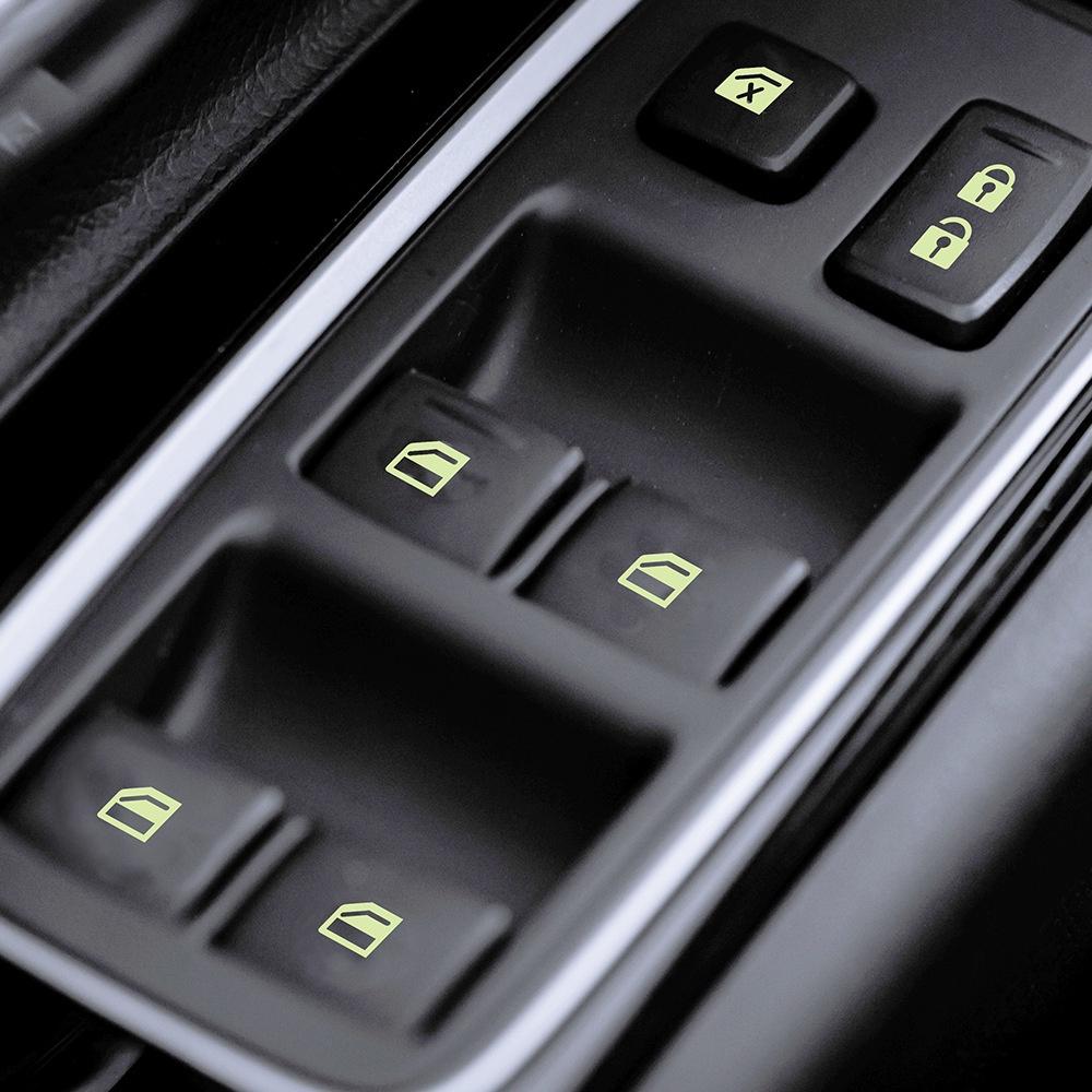 Miếng Dán Phản Quang Trên Nút Bấm Tappi Cửa, Tấm Dán Cụm Công Tắc Nâng Hạ Kính - MVN AUTO