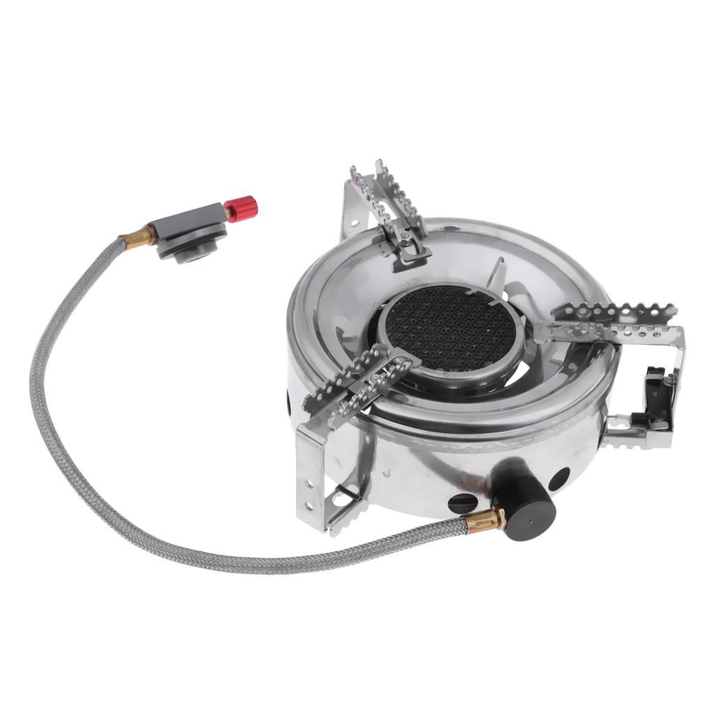 Outdoor Cooking Burner Folding Stainless Steel BBQ Camping Gas Stove 3500W