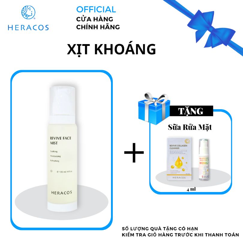 Xịt Khoáng Dưỡng Da Trắng Mịn, Xịt Khoáng HERACOS