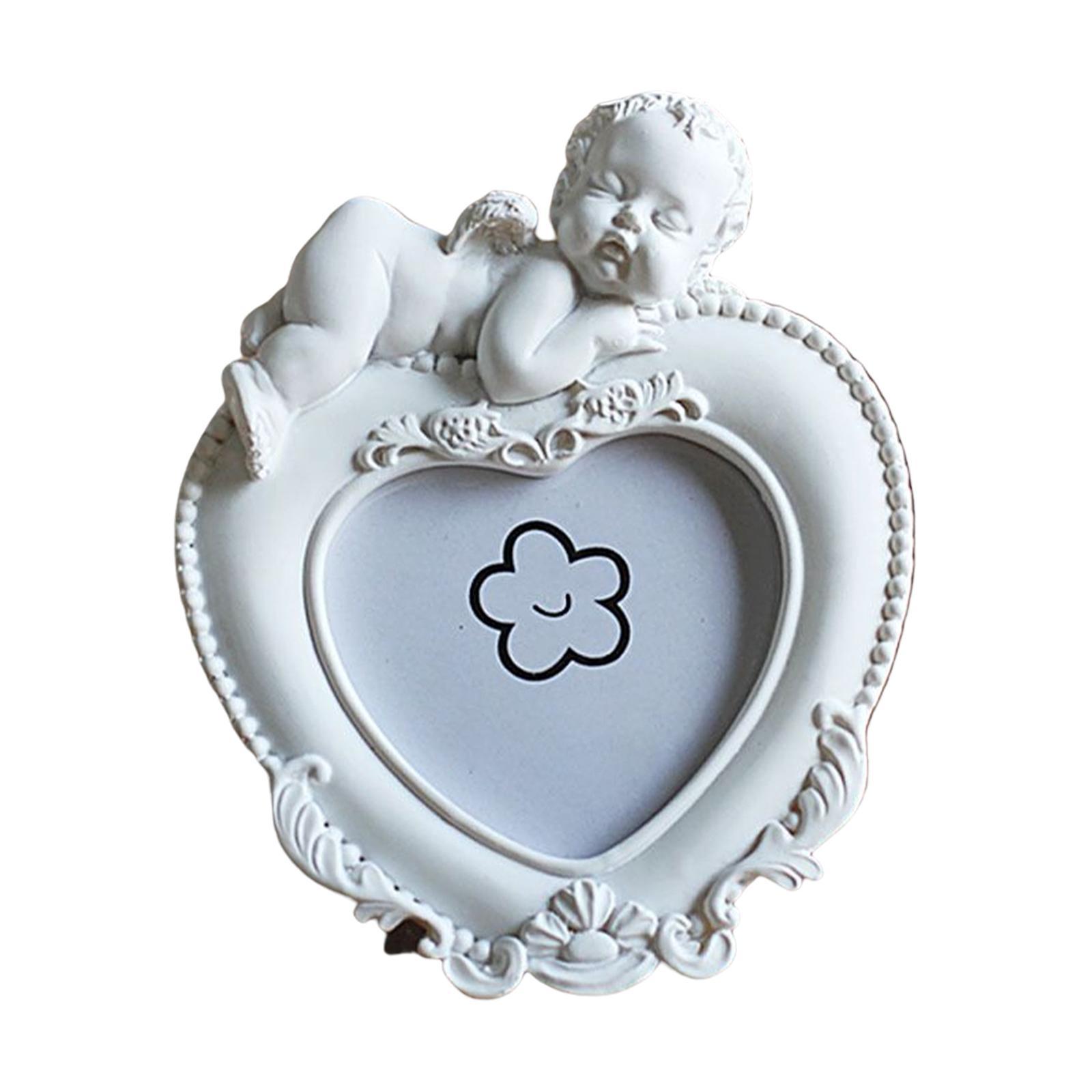 Hand Carved Floral Resin Photo Frame Desktop Home Party Office Picture Frame