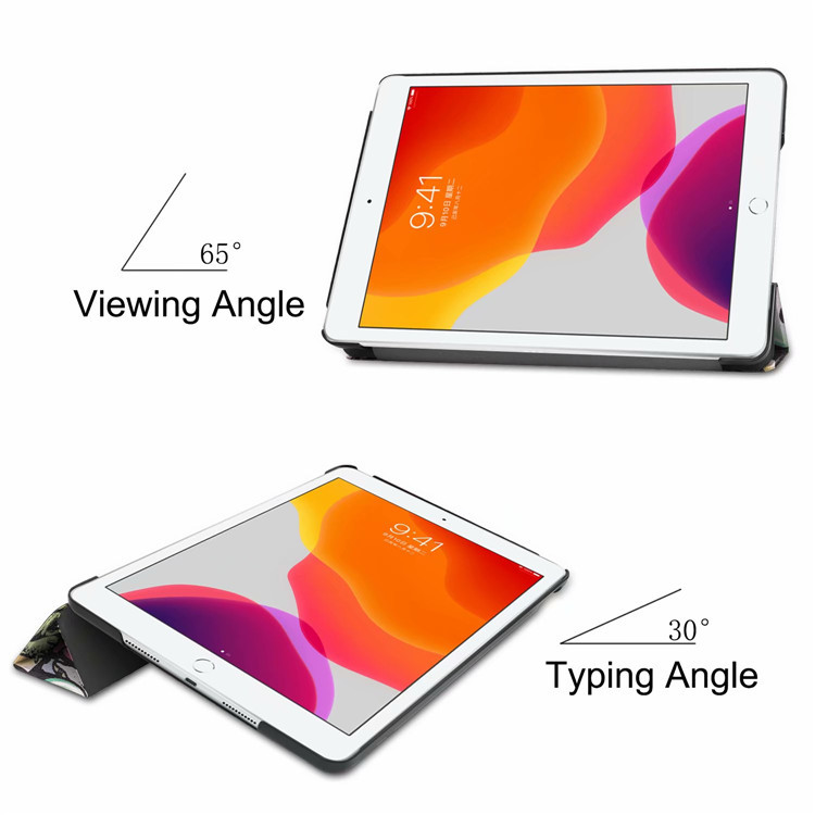 Bao Da Cover Dành Cho Apple Ipad 10.2 Inch 2019 Hỗ Trợ Smart cover Gấp Hoa Văn Họa Tiết