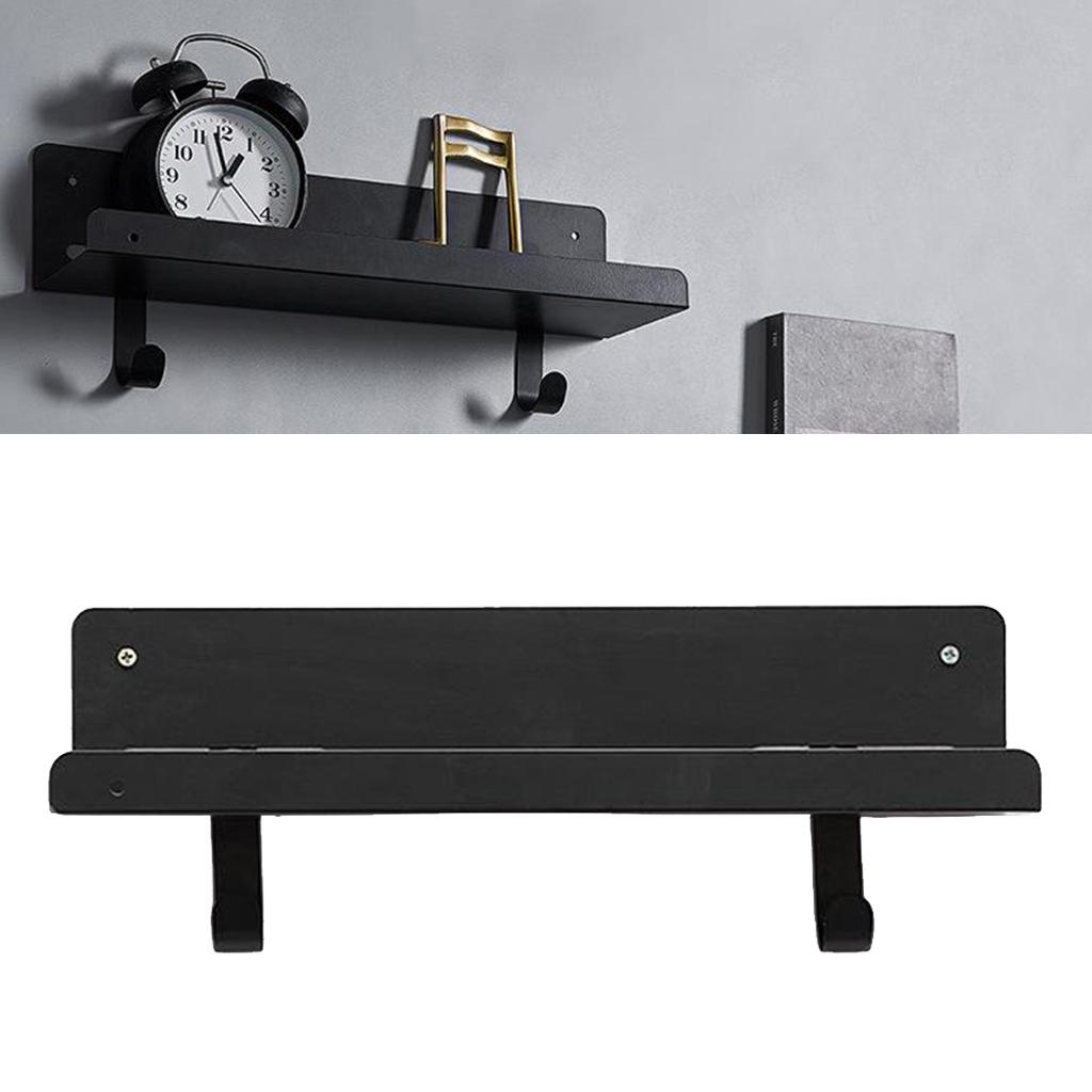 Floating Wall Mounted Shelves, Display Rustic Metal Ledge Shelves Wide Panel for Bedroom Office Kitchen Living Room