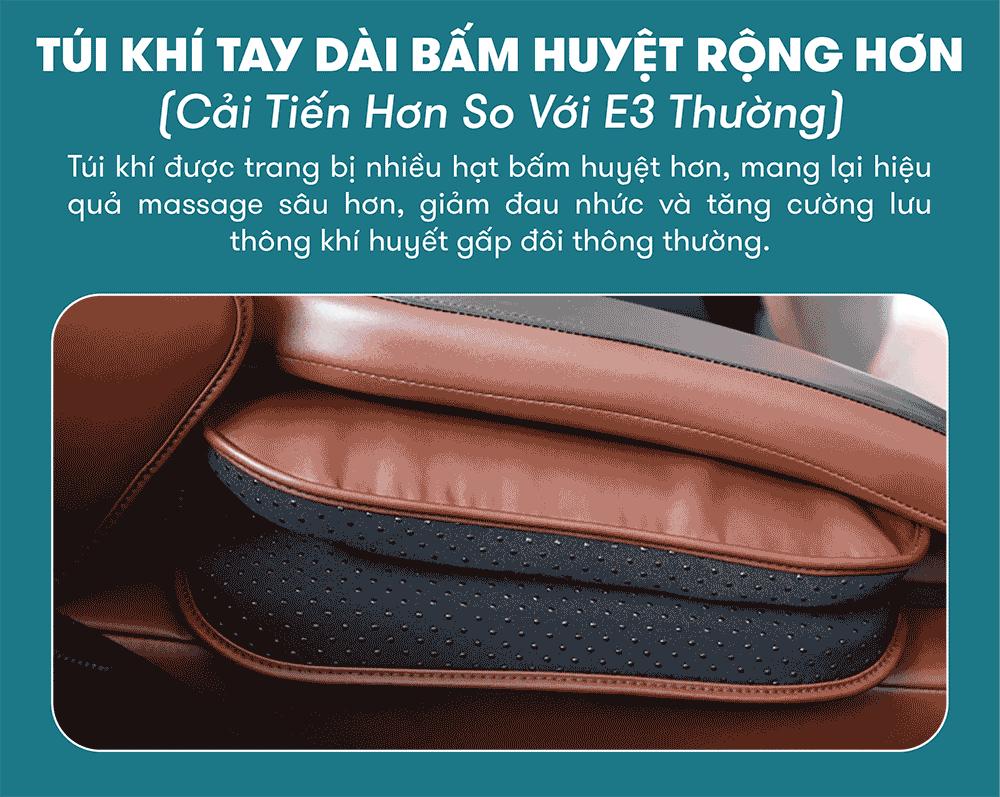 Ghế massage ELIP E3 New - Công nghệ Massage 4E Elysium, Massage Từ Tính Lòng Bàn Tay, Túi Khí Chân Cao