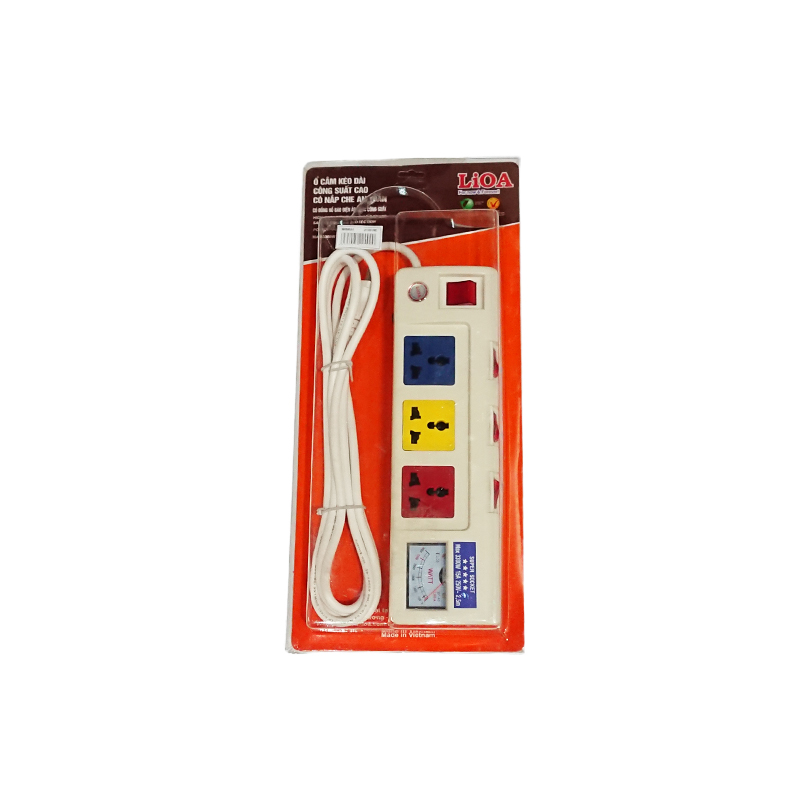 Ổ cắm kéo dài LiOA 3 ổ cắm công suất lớn có đồng hồ (3OFSSA2.5-2 3OFSSV2.5-2 3OFSSA2.5-3 3OFSSV2.5-3)
