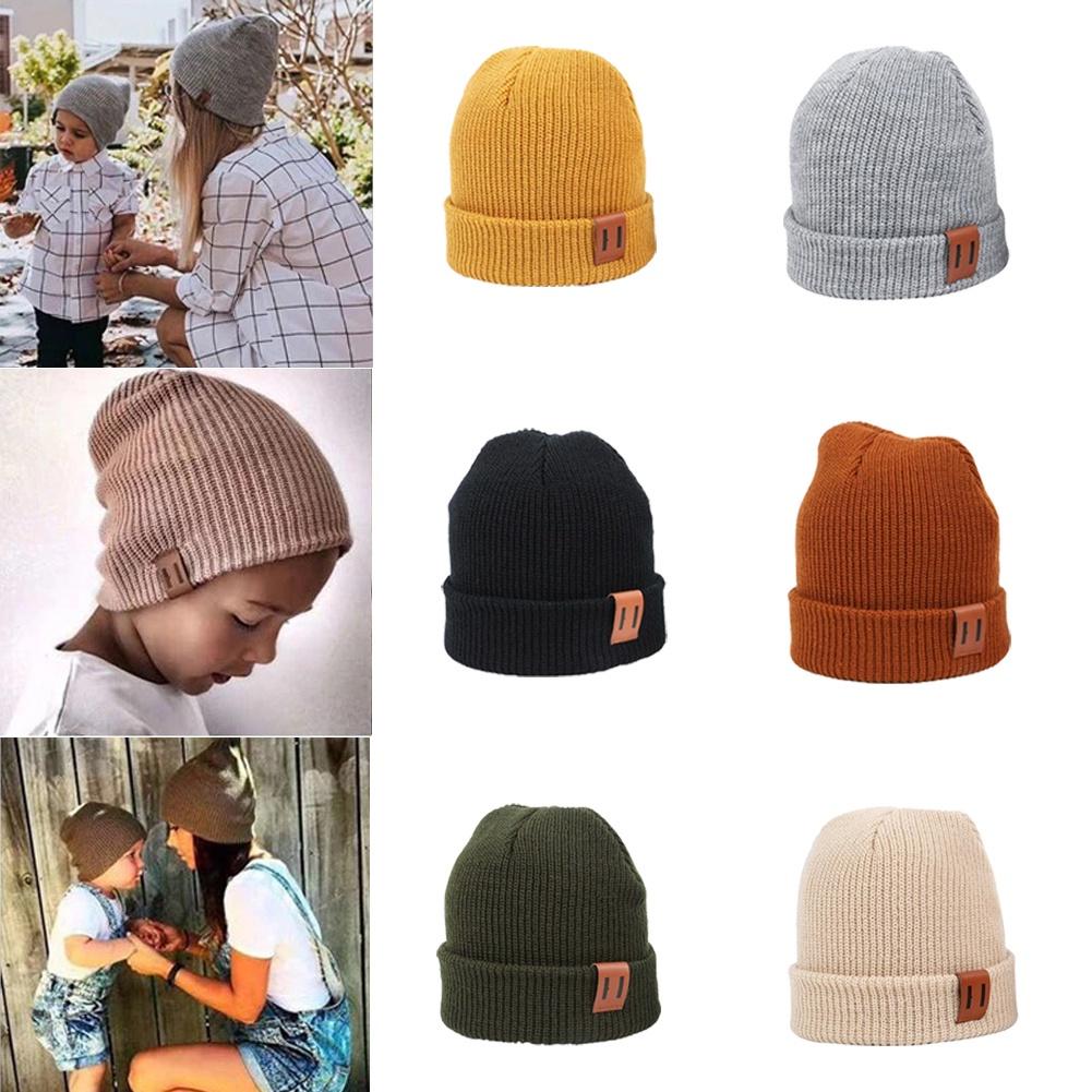 Mũ beanie dệt kim giữ ấm mùa đông cho bé