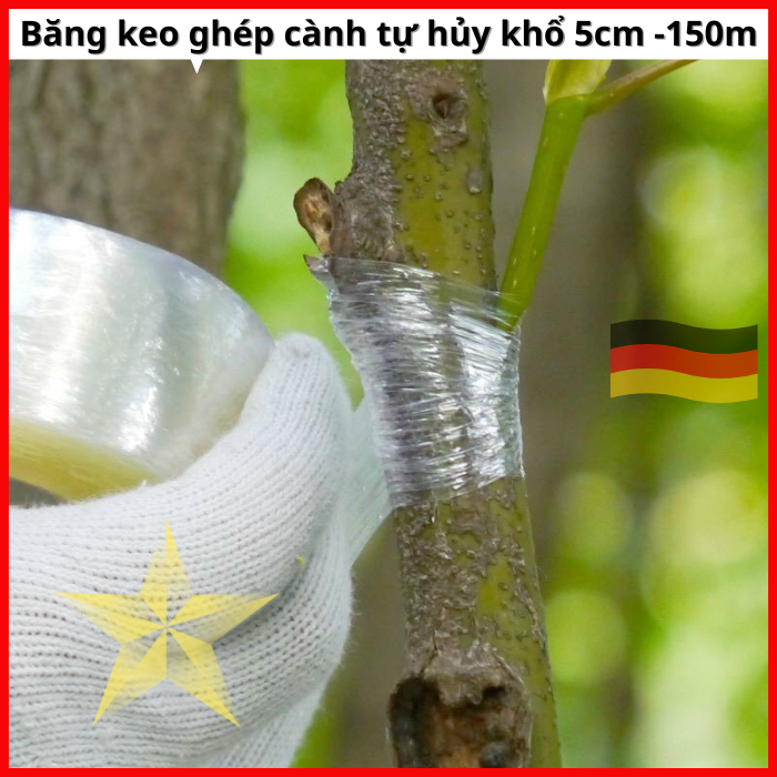 Băng keo ghép cành cây tự dính tự hủy -rộng 5cm dài 150m &lt;HÀNG LOẠI 1