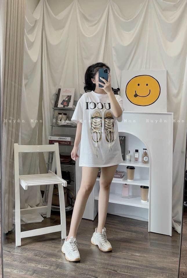 Áo thun cộc tay G.C dáng thụng chất đẹp mịn sang chảnh