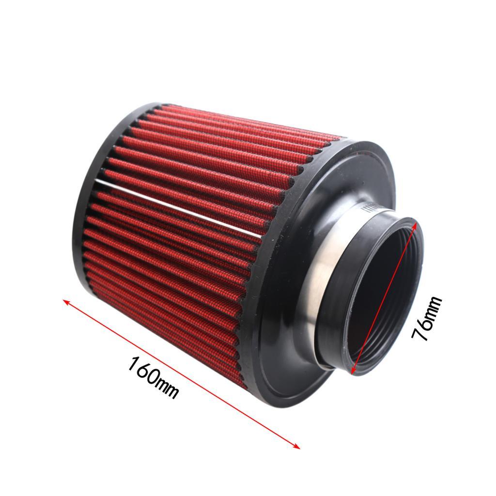 2pcs 76mm 3inch Neck Double Cone High Intake Air Filters for Auto Overhaul
