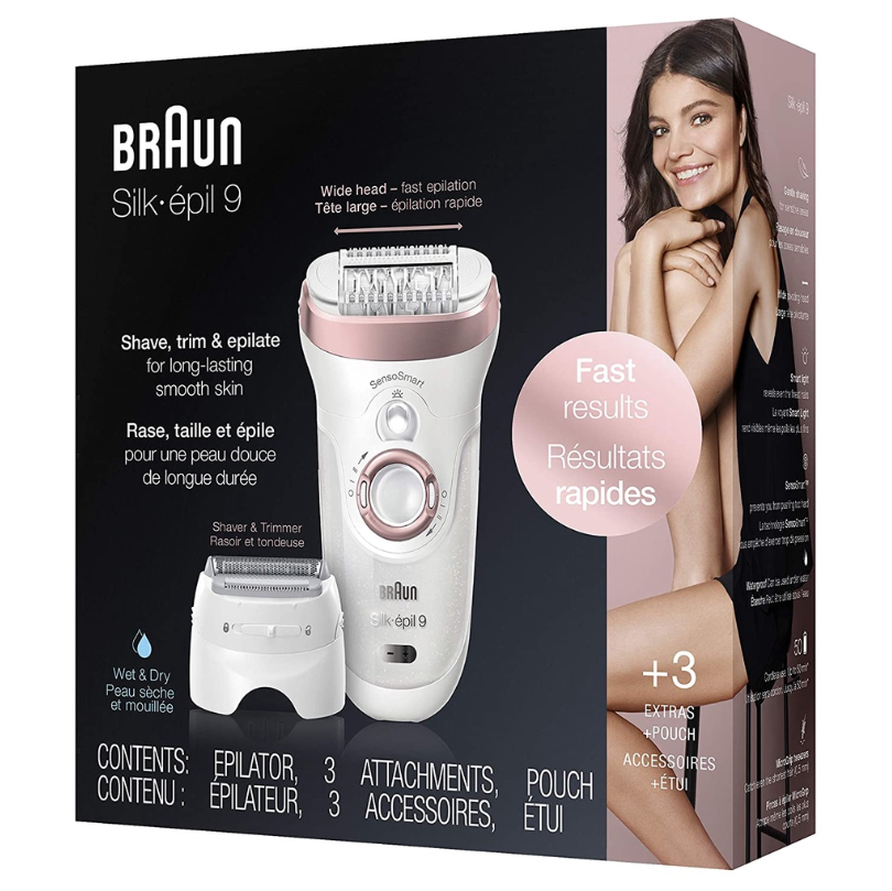 Máy tẩy lông, vùng nhạy cảm Braun Silk-épil 9 9-720 | Made in Germany